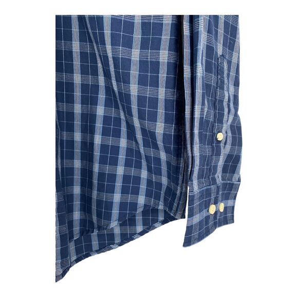 NEW $58 Denim & Flower Mens Cotton Long Sleeve Button Slim Fit Shirt Navy Size M - Picture 6 of 10